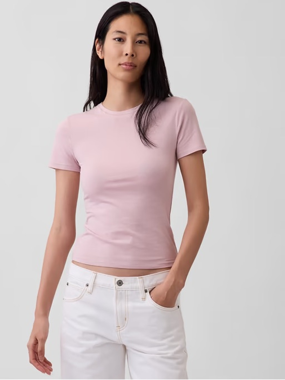 Gap Closeknit Baby Tee Rose Light Pink